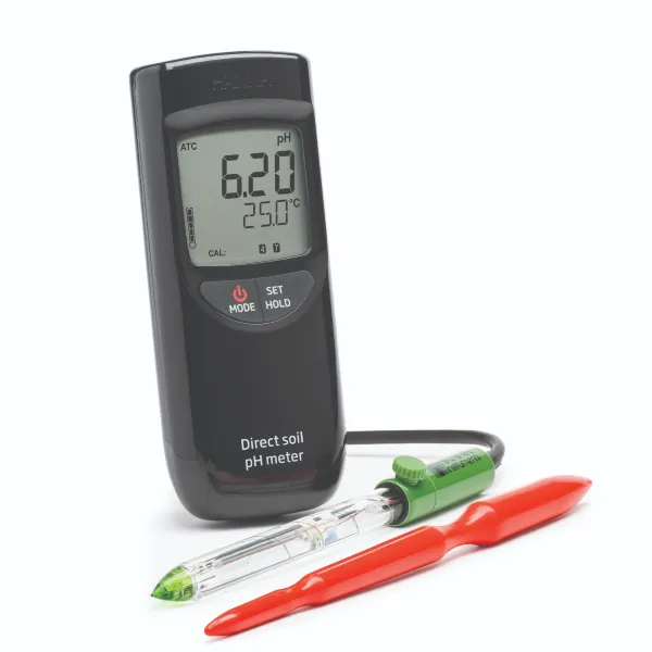 Máy đo pH và nhiệt độ đất trồng và nước Hanna HI99121